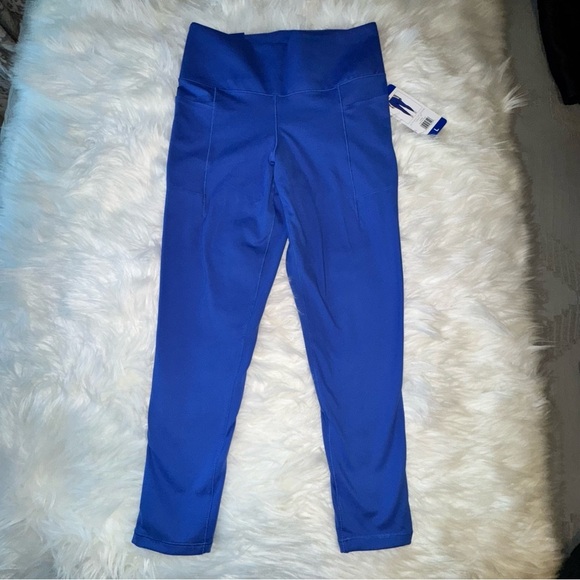 Danskin Women's High Waisted Ankle Leggings Dazzling BlueSize L Activewear - Picture 3 of 15